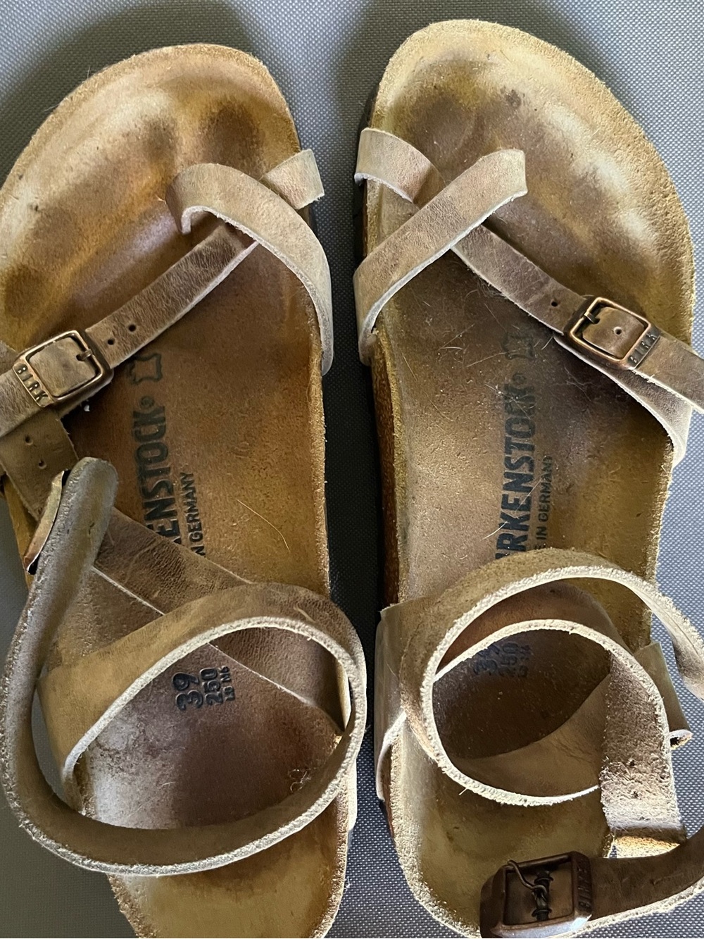Birkenstock Brown Suede Cross-Strap Sandals